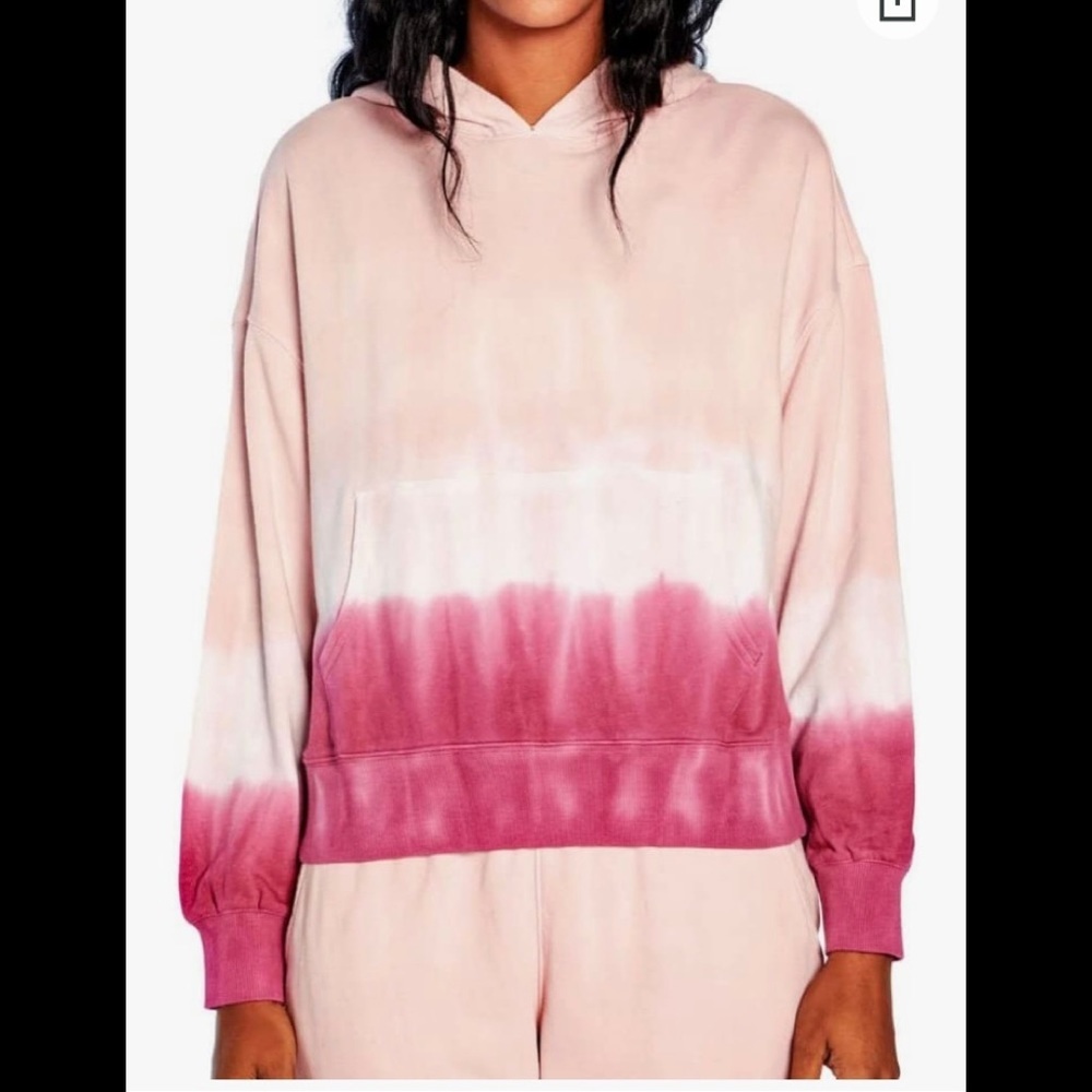 Wild Fox Tie Dye Ombré Hoodie Size L NWT